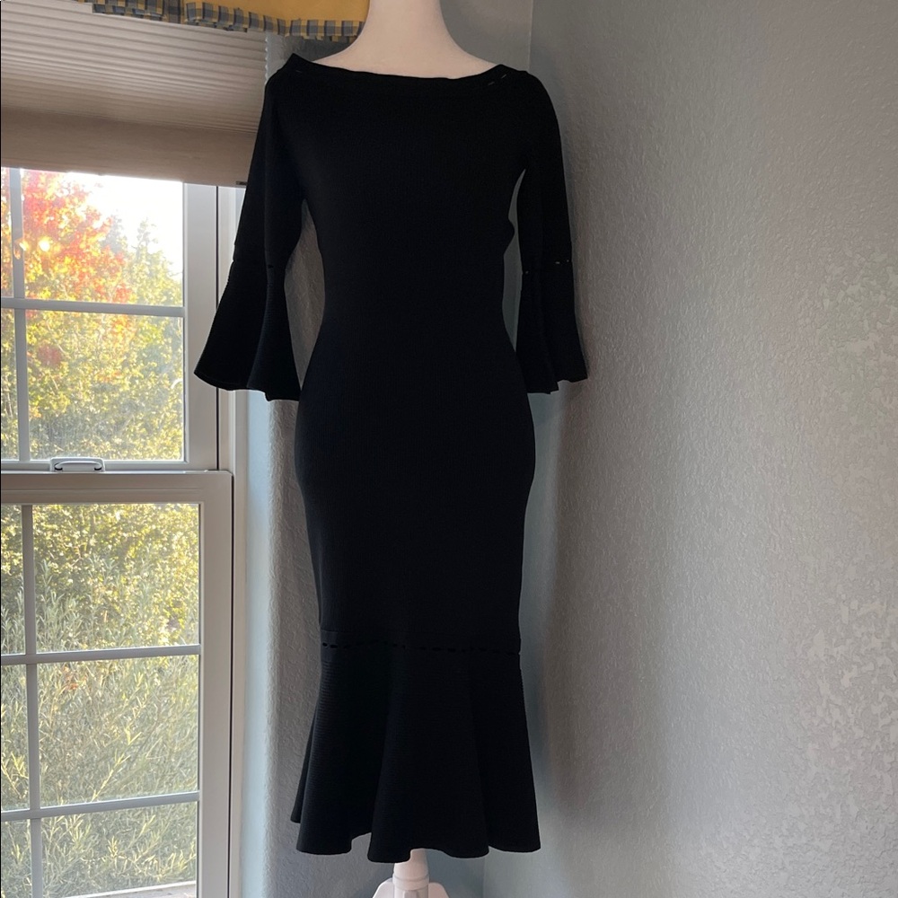 Adelyn Rae Black Long Sleeve Dress